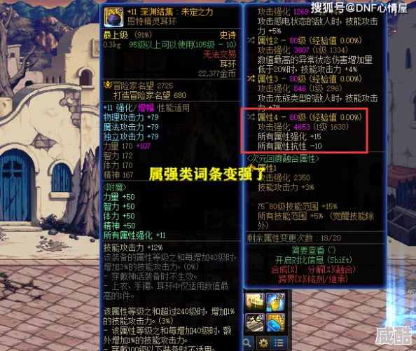 DNF惊喜揭秘：黄字词条原来是提升战斗力不可或缺的“伤害增加”属性！